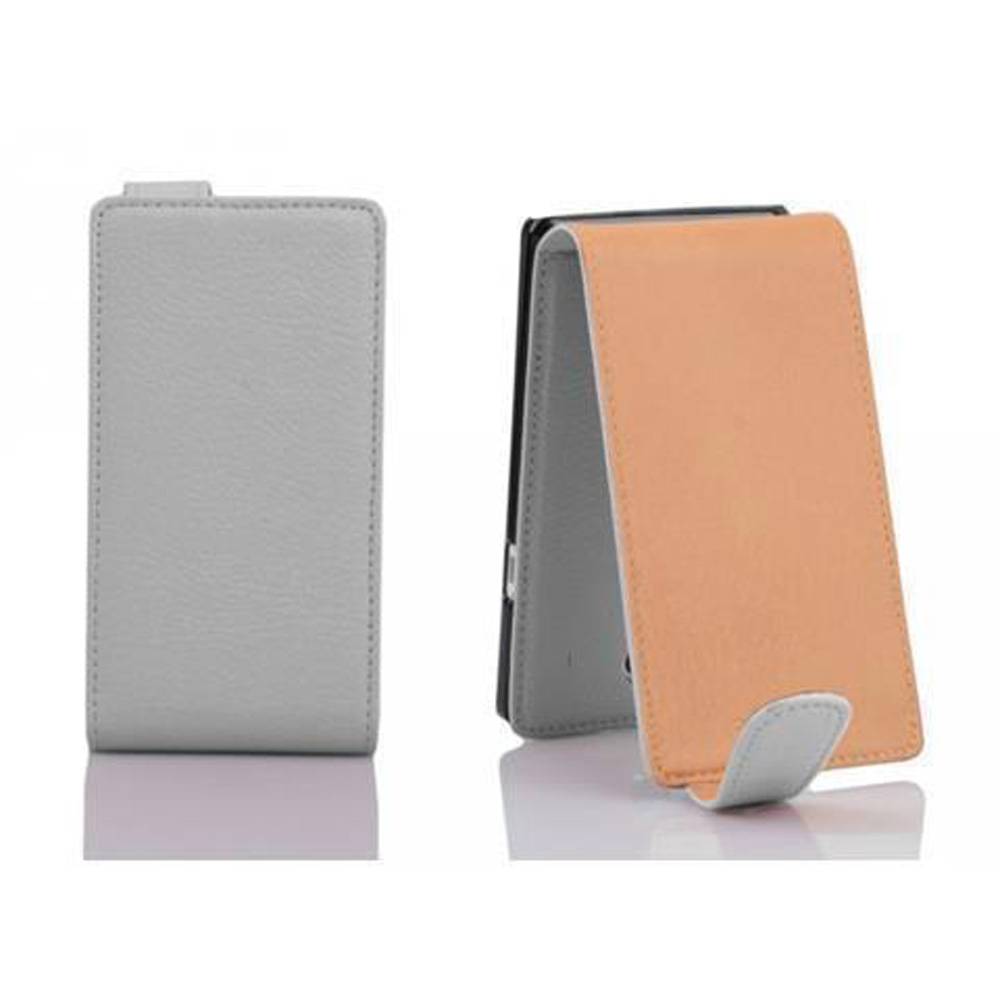 Cadorabo Schutzhülle für HTC Desire 500 Hülle in Weiß Flip Etui Handyhülle Case Cover Kunstleder