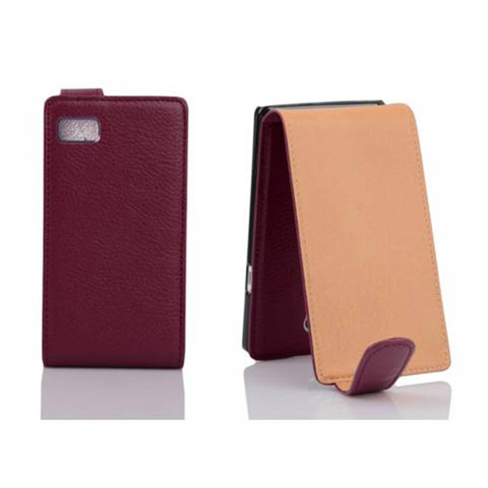 Cadorabo Schutzhülle für HTC Desire 600 Hülle in Lila Flip Etui Handyhülle Case Cover Kunstleder