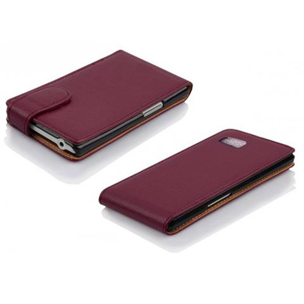 Cadorabo Schutzhülle für HTC Desire 600 Hülle in Lila Flip Etui Handyhülle Case Cover Kunstleder