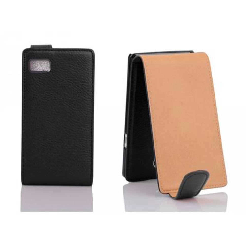 Cadorabo Schutzhülle für HTC Desire 600 Hülle in Schwarz Flip Etui Handyhülle Case Cover Kunstleder