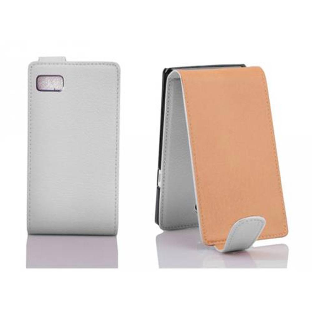 Cadorabo Schutzhülle für HTC Desire 600 Hülle in Weiß Flip Etui Handyhülle Case Cover Kunstleder