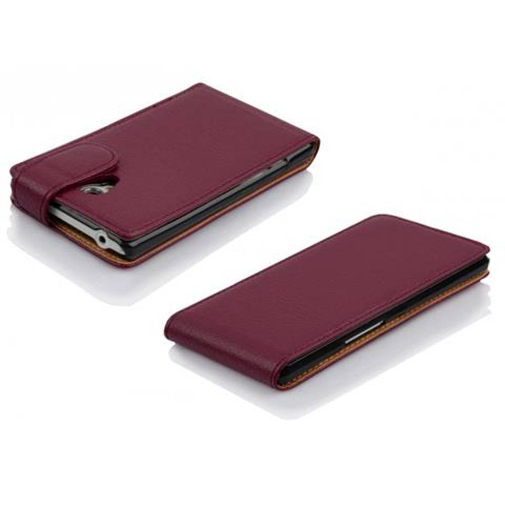 Cadorabo Schutzhülle für HTC Desire 700 Hülle in Lila Flip Etui Handyhülle Case Cover Kunstleder