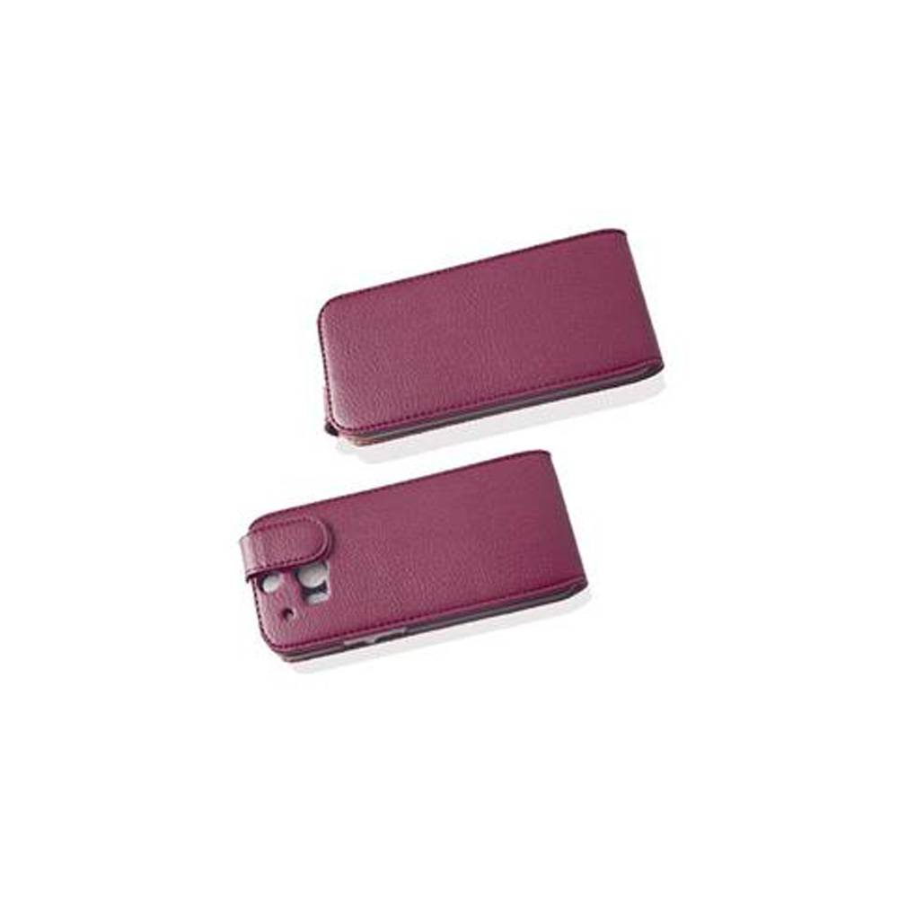 Cadorabo Schutzhülle für HTC ONE M8 Hülle in Lila Flip Etui Handyhülle Case Cover Kunstleder