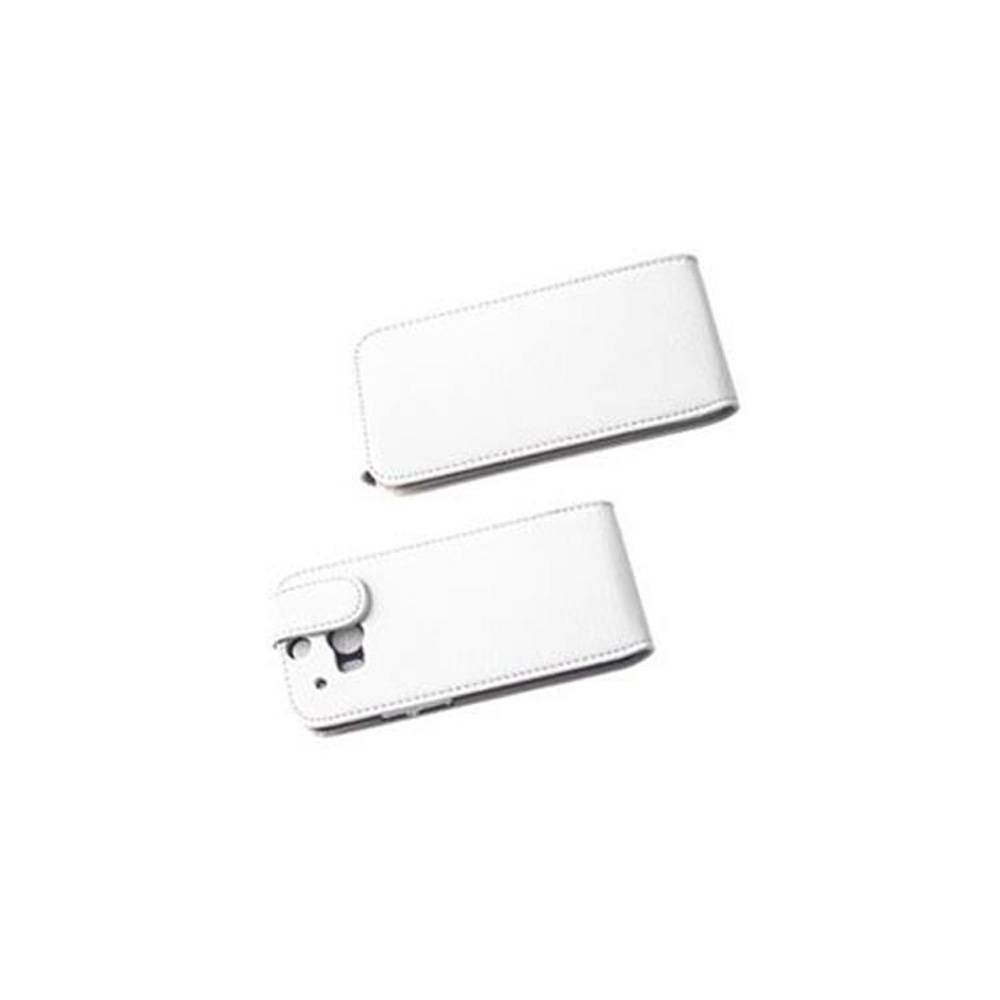 Cadorabo Schutzhülle für HTC ONE M8 Hülle in Weiß Flip Etui Handyhülle Case Cover Kunstleder