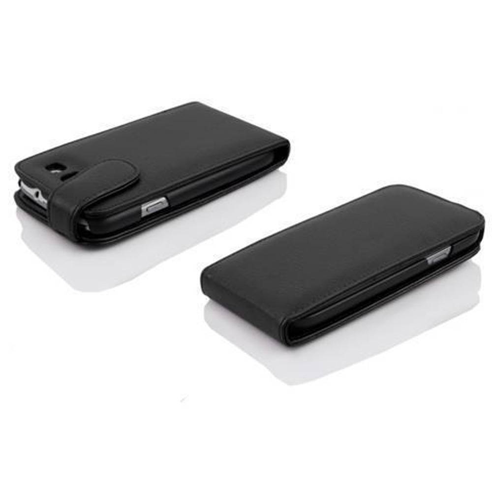 Cadorabo Schutzhülle für Huawei ASCEND G510 / G520 / G525 Hülle in Schwarz Flip Etui Handyhülle Case Cover Kunstleder