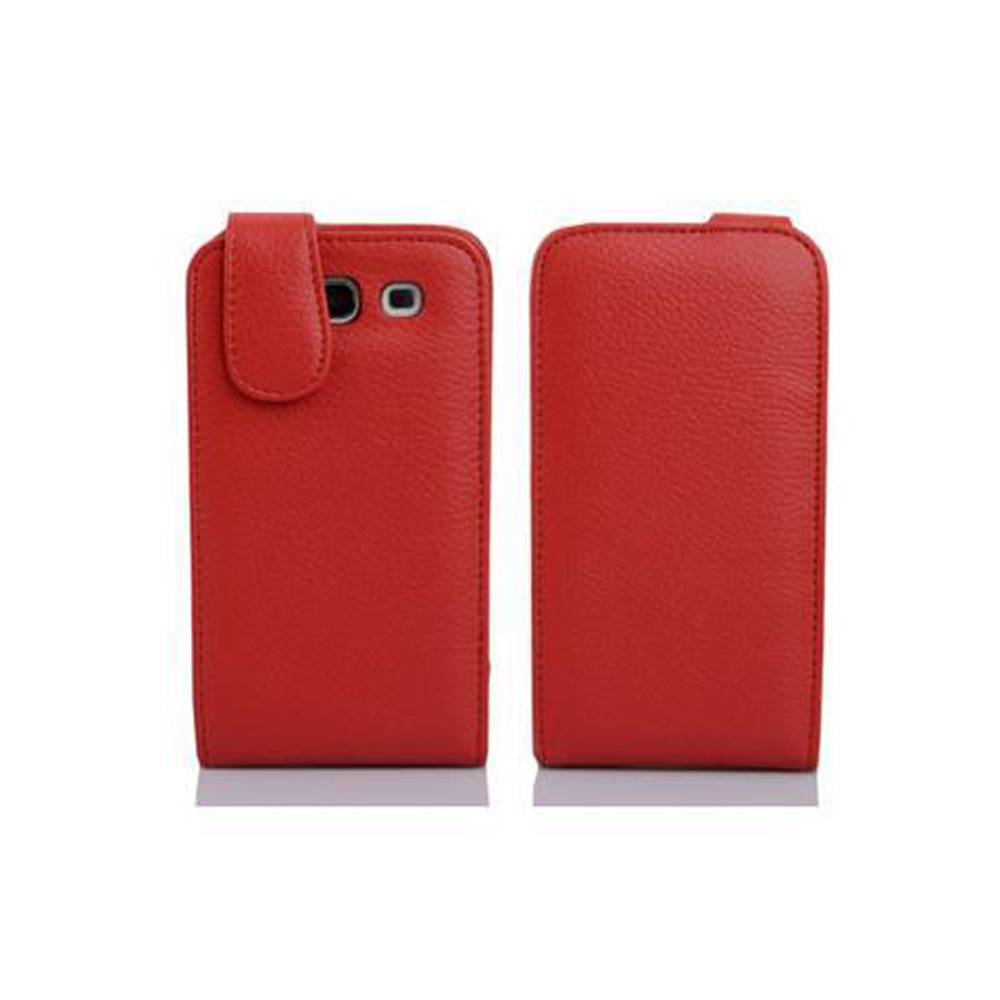 Cadorabo Schutzhülle für Huawei ASCEND G510 / G520 / G525 Hülle in Rot Flip Etui Handyhülle Case Cover Kunstleder