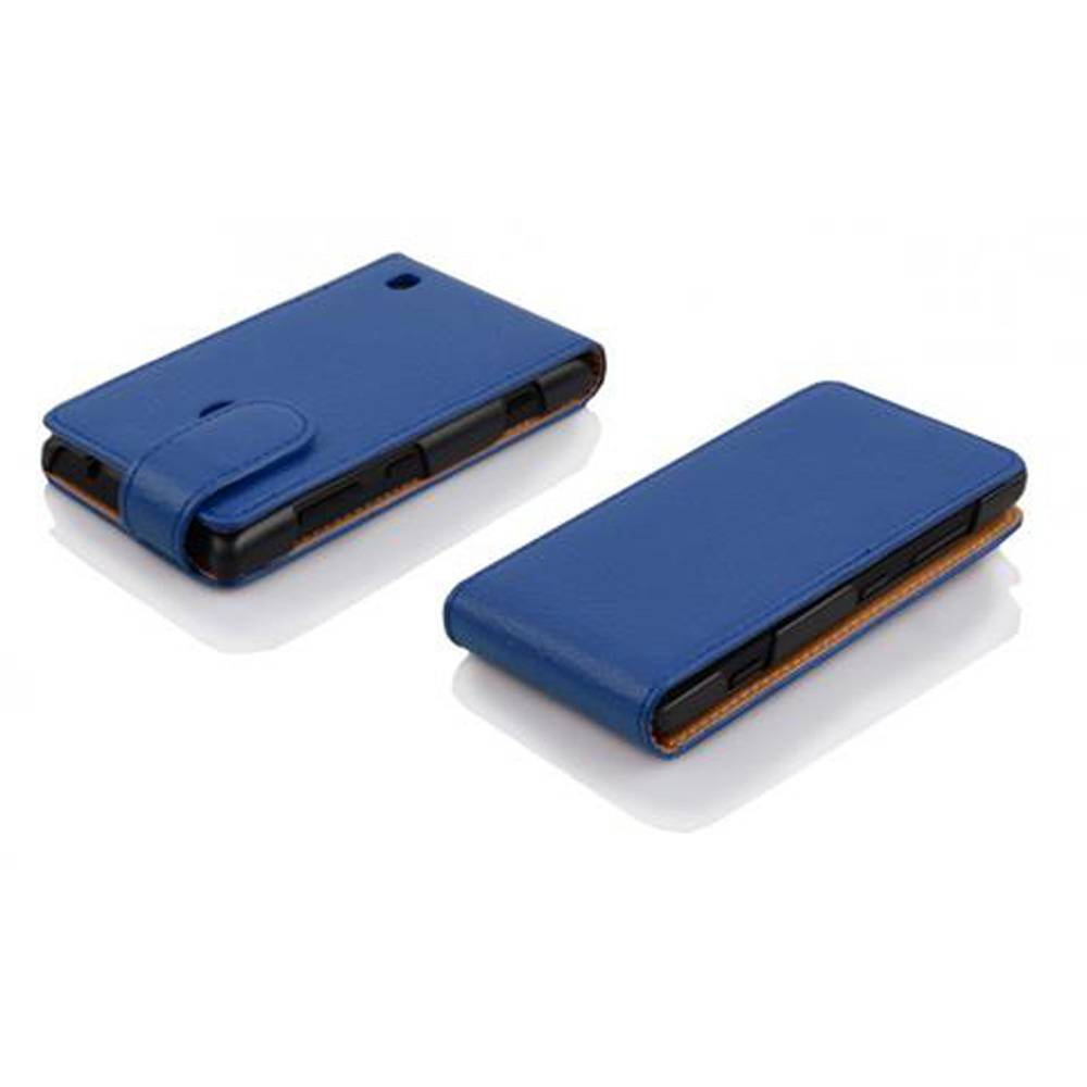 Cadorabo Schutzhülle für Huawei ASCEND G700 Hülle in Blau Flip Etui Handyhülle Case Cover Kunstleder