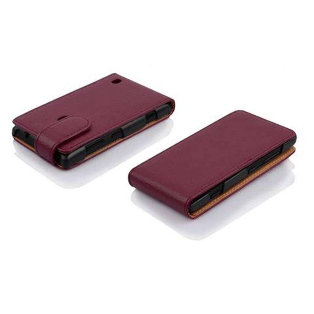 Cadorabo Schutzhülle für Huawei ASCEND G700 Hülle in Lila Flip Etui Handyhülle Case Cover Kunstleder