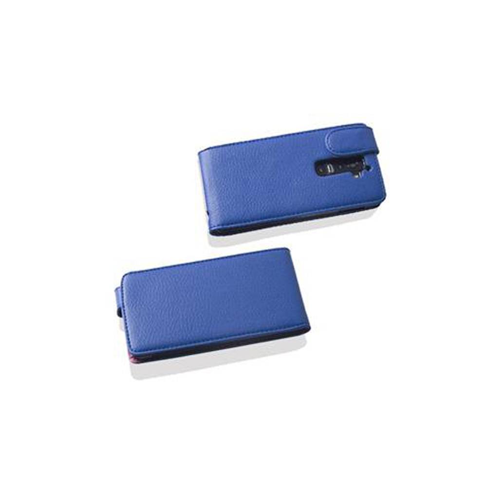 Cadorabo Schutzhülle für LG G2 Hülle in Blau Flip Etui Handyhülle Case Cover Kunstleder