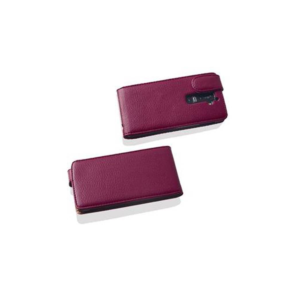 Cadorabo Schutzhülle für LG G2 Hülle in Lila Flip Etui Handyhülle Case Cover Kunstleder