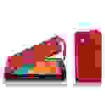Cadorabo Schutzhülle für LG Google NEXUS 5 Hülle in Rot Flip Etui Handyhülle Case Cover Kunstleder