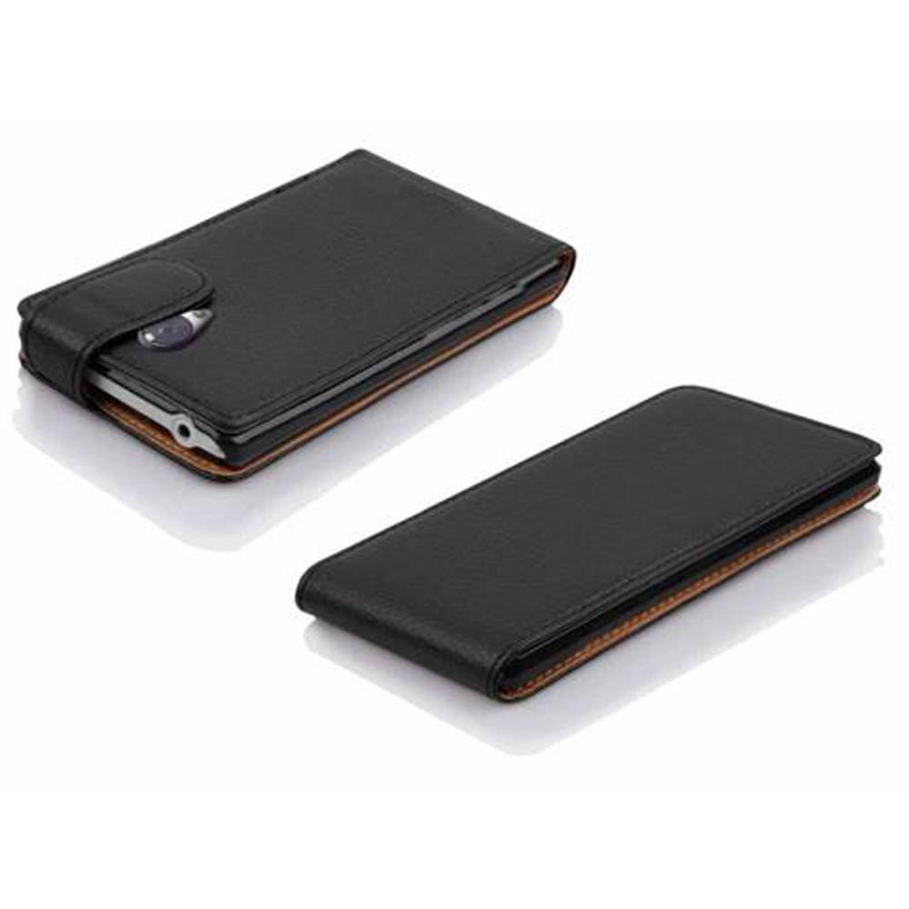 Cadorabo Schutzhülle für LG Google NEXUS 5 Hülle in Schwarz Flip Etui Handyhülle Case Cover Kunstleder