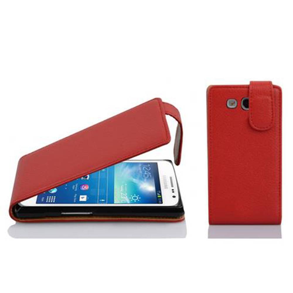 Cadorabo Schutzhülle für Samsung Galaxy EXPRESS 2 Hülle in Rot Flip Etui Handyhülle Case Cover Kunstleder