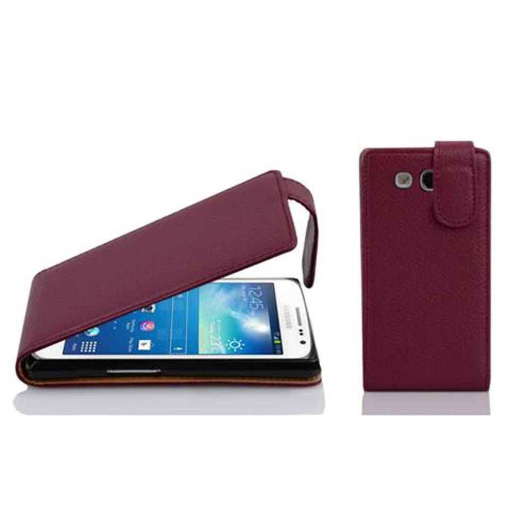 Cadorabo Schutzhülle für Samsung Galaxy EXPRESS 2 Hülle in Lila Flip Etui Handyhülle Case Cover Kunstleder