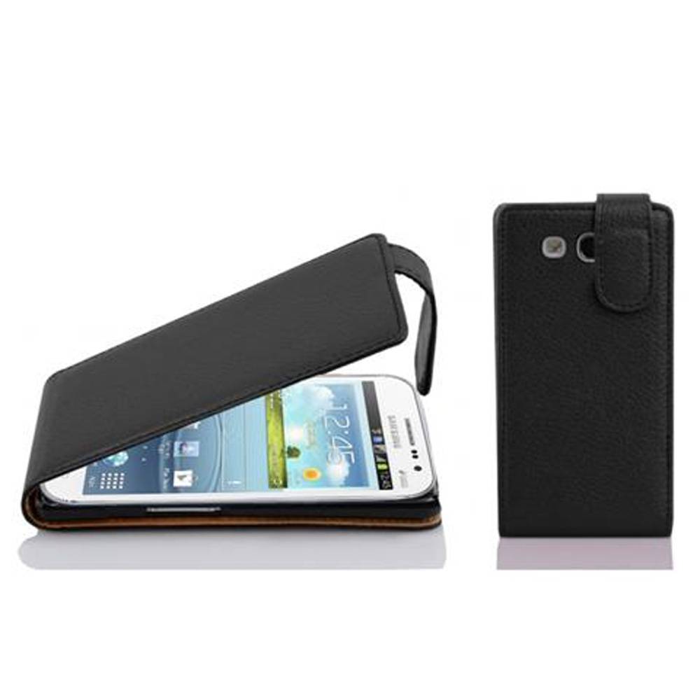 Cadorabo Schutzhülle für Samsung Galaxy WIN Hülle in Schwarz Flip Etui Handyhülle Case Cover Kunstleder