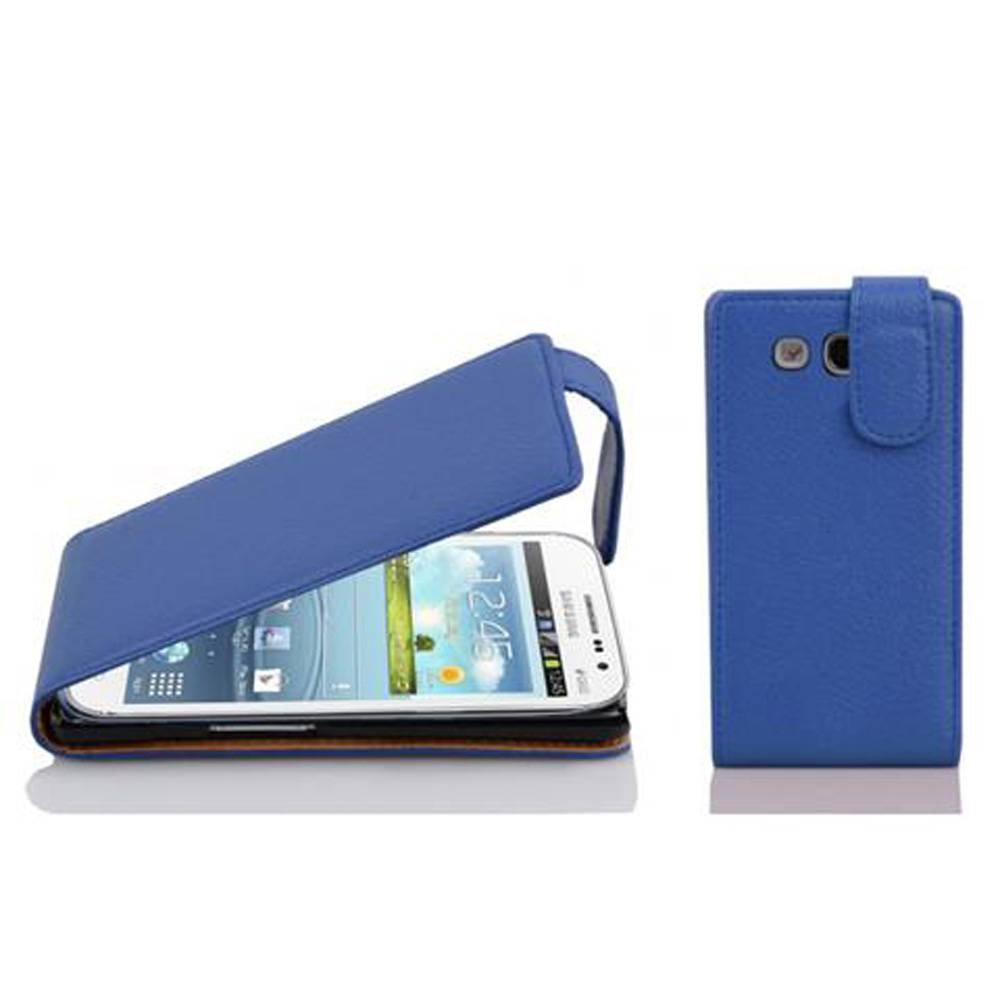 Cadorabo Schutzhülle für Samsung Galaxy WIN Hülle in Blau Flip Etui Handyhülle Case Cover Kunstleder