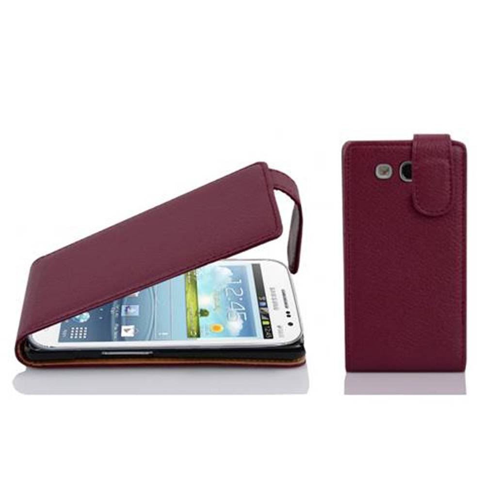 Cadorabo Schutzhülle für Samsung Galaxy WIN Hülle in Lila Flip Etui Handyhülle Case Cover Kunstleder