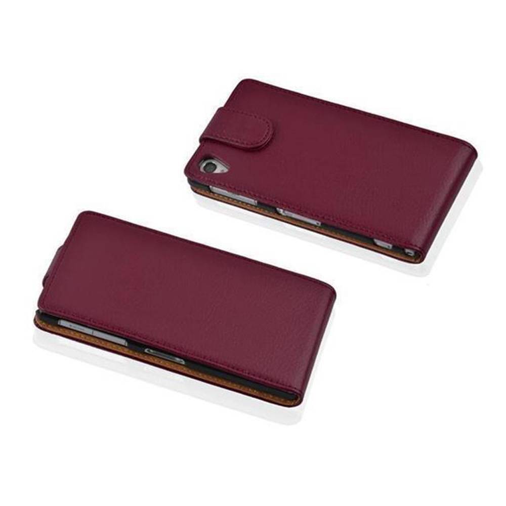 Cadorabo Schutzhülle für Sony Xperia Z2 Hülle in Lila Flip Etui Handyhülle Case Cover Kunstleder