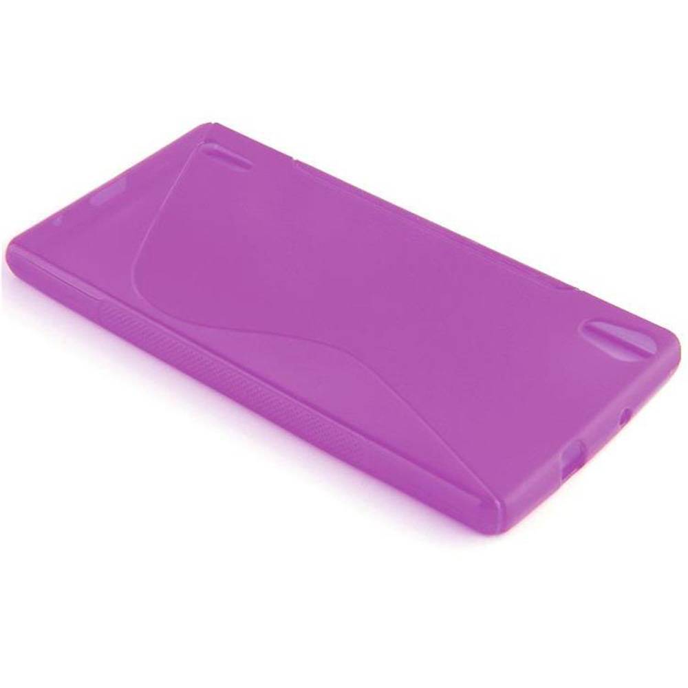 Cadorabo Schutzhülle für Huawei ASCEND P7 Hülle in Lila Handyhülle Case TPU Silikon Etui