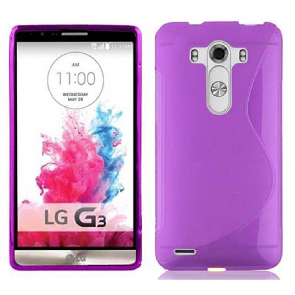Cadorabo Schutzhülle für LG G3 Hülle in Lila Handyhülle Case TPU Silikon Etui