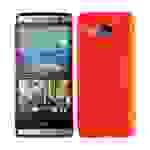 Cadorabo Handyhülle für HTC ONE M8 MINI in Rot Hülle Schutzhülle TPU Silikon Backcover Case
