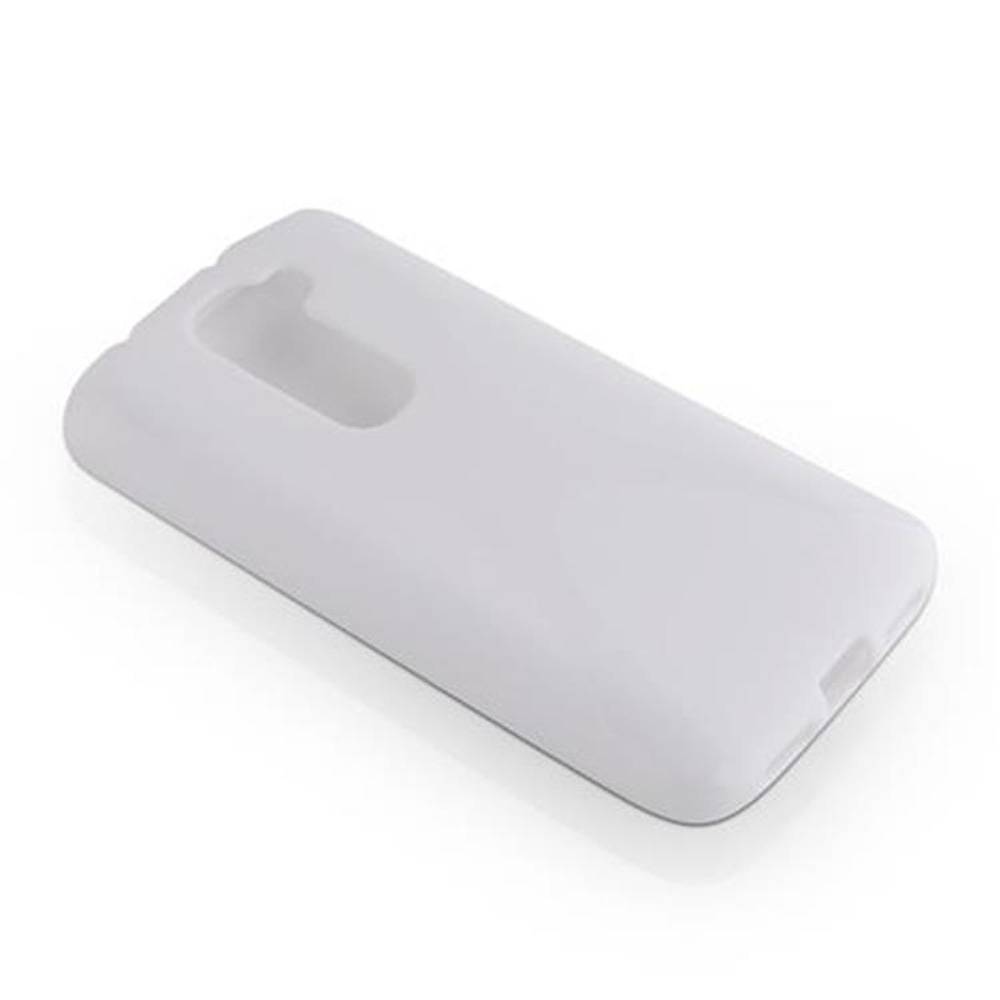 Cadorabo Handyhülle für LG G2 MINI in Weiß Hülle Schutzhülle TPU Silikon Backcover Case