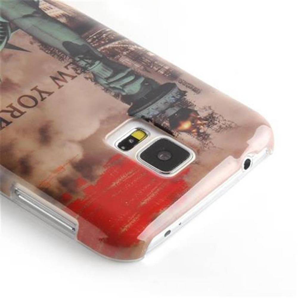 Cadorabo Hülle für Samsung Galaxy S5 / S5 NEO Schutz Hülle in Braun Hard Case Schutzhülle Handyhülle Cover Etui