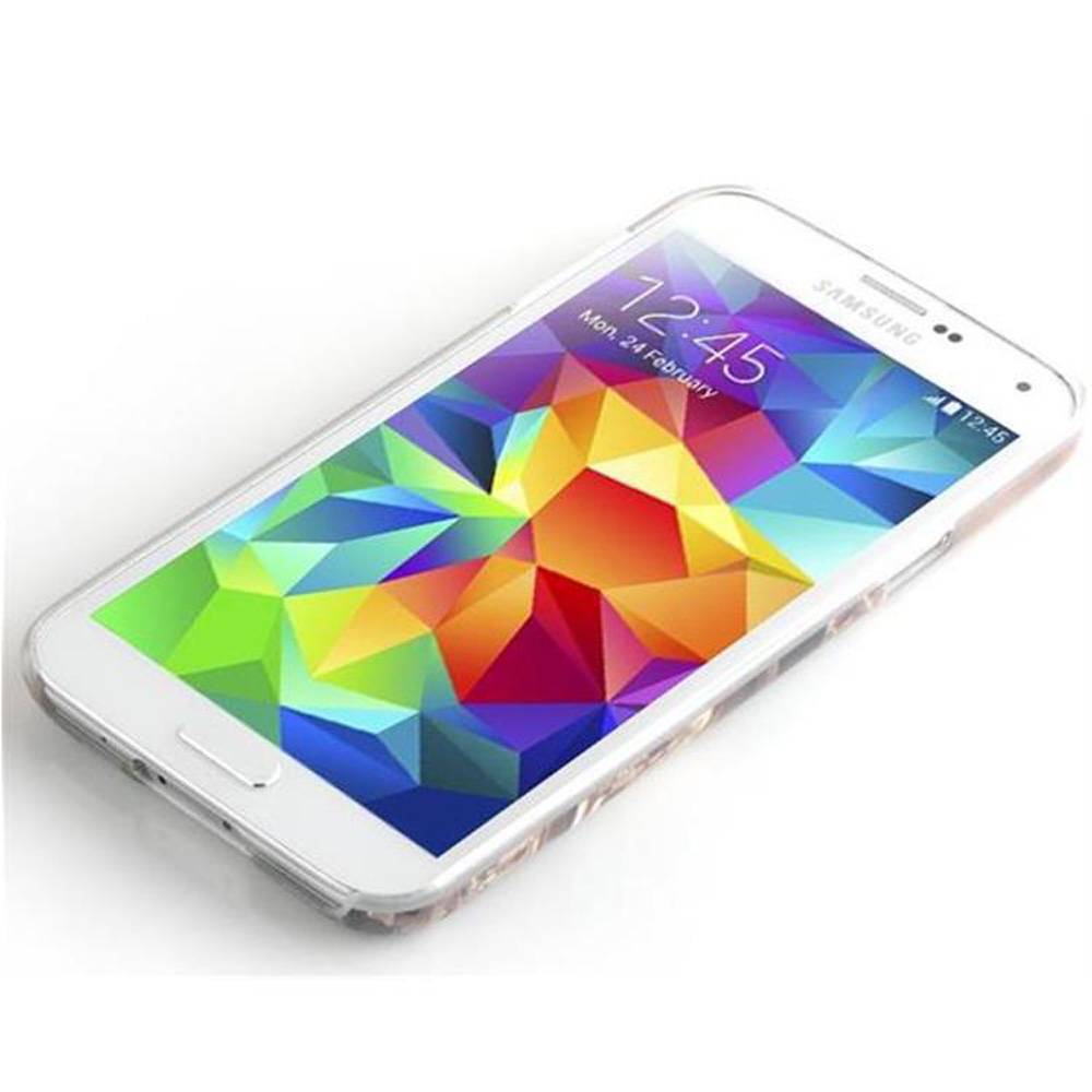 Cadorabo Hülle für Samsung Galaxy S5 / S5 NEO Schutz Hülle in Braun Hard Case Schutzhülle Handyhülle Cover Etui