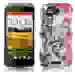 Cadorabo Hülle für HTC ONE S Schutz Hülle in Braun Hard Case Schutzhülle Handyhülle Cover Etui