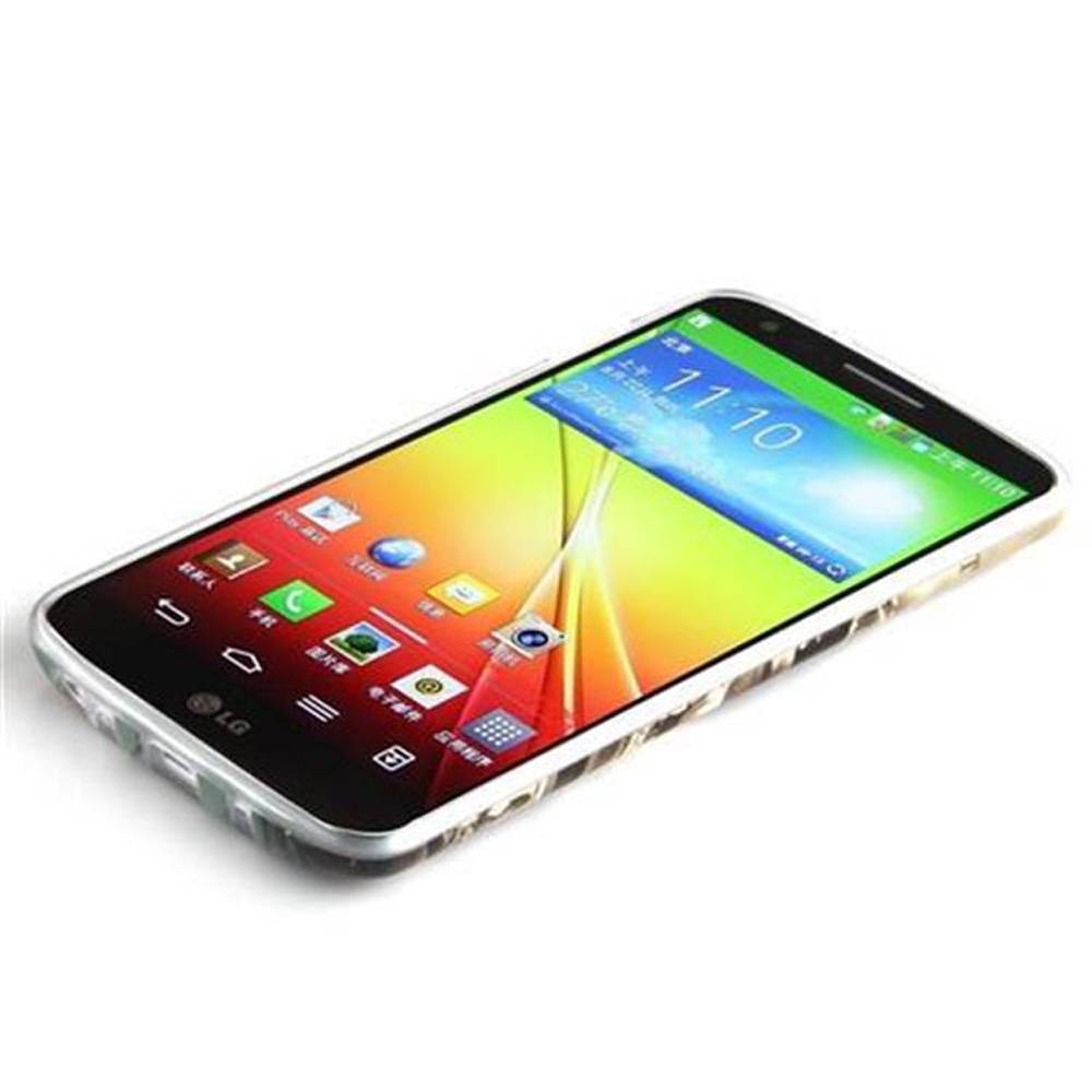 Cadorabo Hülle für LG G2 Schutz Hülle in Braun Hard Case Schutzhülle Handyhülle Cover Etui