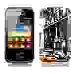 Cadorabo Hülle für Samsung Galaxy POCKET Schutz Hülle in Grau Hard Case Schutzhülle Handyhülle Cover Etui