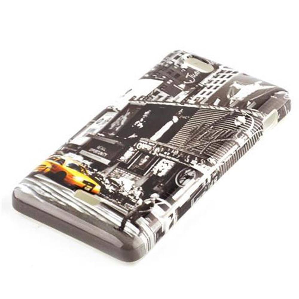 Cadorabo Hülle für Sony Xperia M Schutz Hülle in Grau Hard Case Schutzhülle Handyhülle Cover Etui