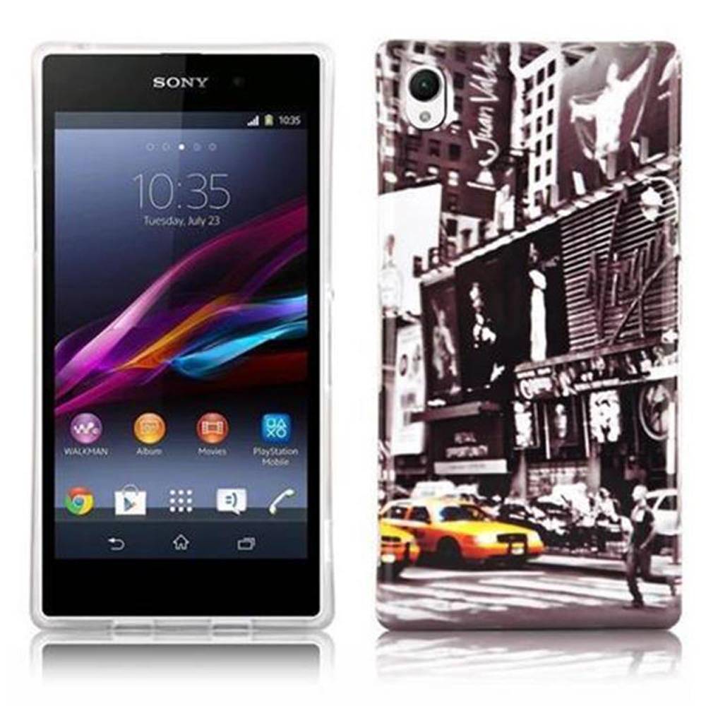 Cadorabo Hülle für Sony Xperia Z1 Schutz Hülle in Grau Hard Case Schutzhülle Handyhülle Cover Etui