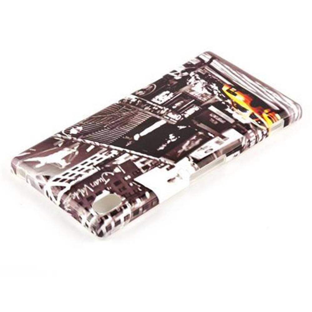 Cadorabo Hülle für Sony Xperia Z1 Schutz Hülle in Grau Hard Case Schutzhülle Handyhülle Cover Etui