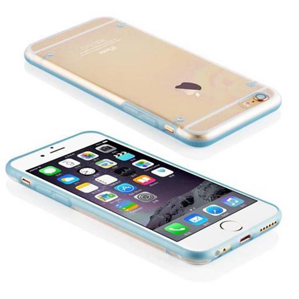 Cadorabo Hülle für Apple iPhone 6 / 6S Schutz Hülle in Blau Handyhülle TPU Etui Case Cover
