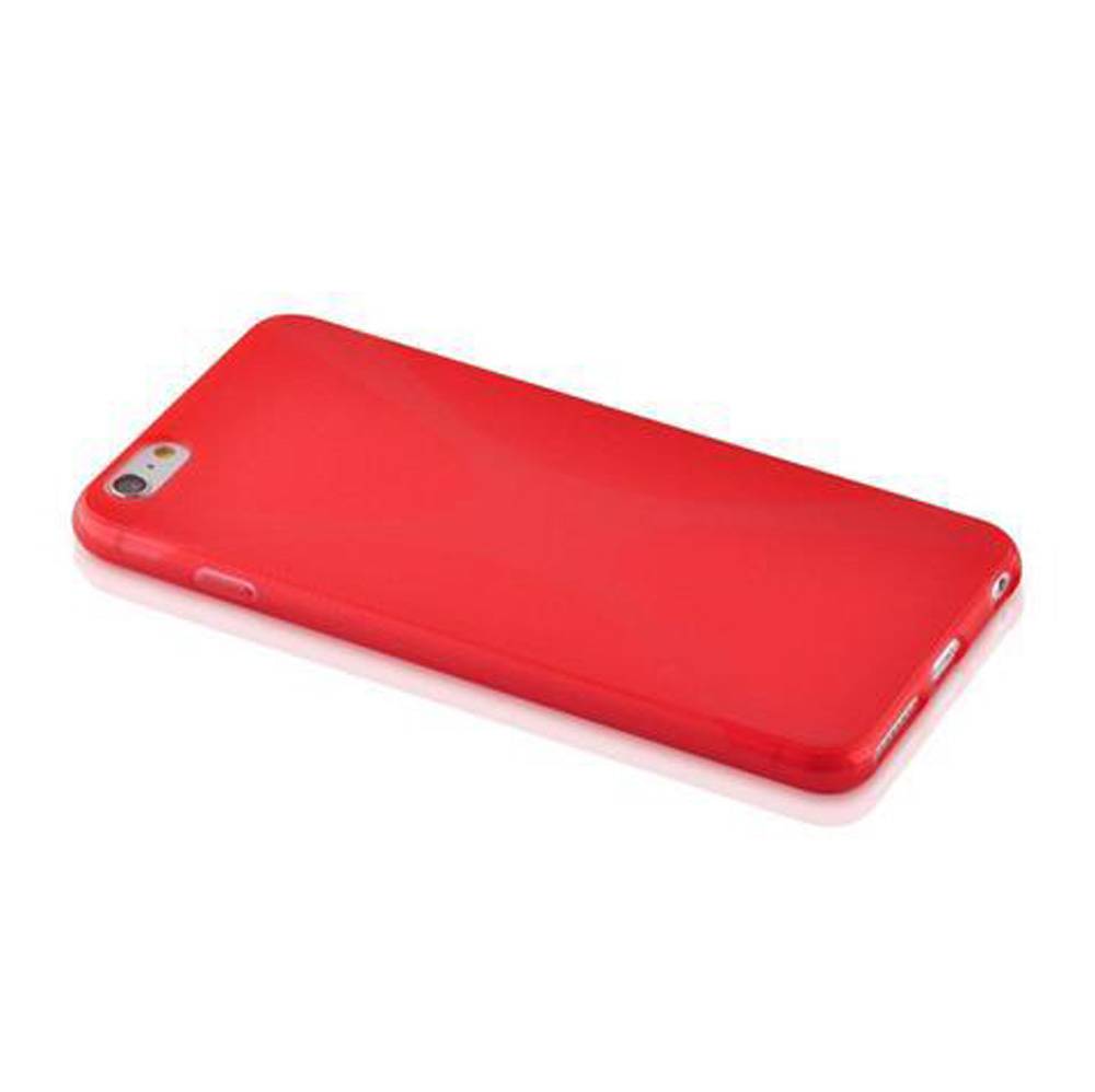Cadorabo Handyhülle für Apple iPhone 6 PLUS / 6S PLUS in Rot Hülle Schutzhülle TPU Silikon Backcover Case