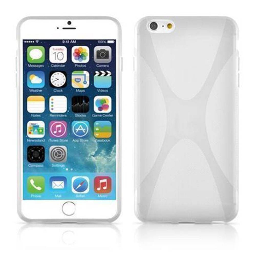 Cadorabo Handyhülle für Apple iPhone 6 PLUS / 6S PLUS in Transparent Hülle Schutzhülle TPU Silikon Backcover Case
