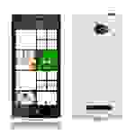 Cadorabo Handyhülle für HTC Windows Phone 8X in Weiß Hülle Schutzhülle TPU Silikon Backcover Case