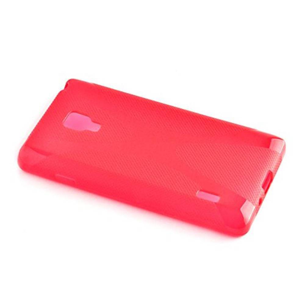 Cadorabo Handyhülle für LG OPTIMUS L7 II in Rot Hülle Schutzhülle TPU Silikon Backcover Case