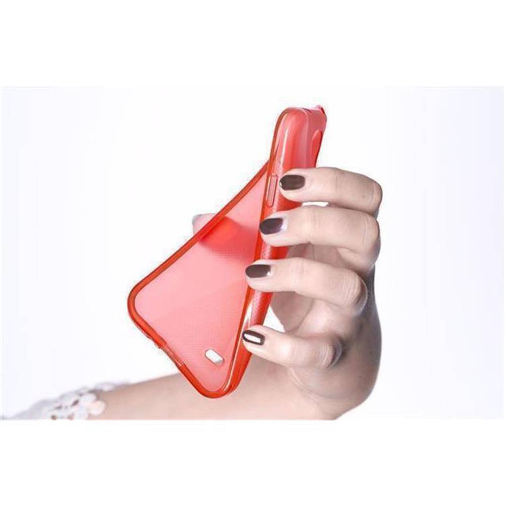 Cadorabo Handyhülle für LG OPTIMUS L7 II in Rot Hülle Schutzhülle TPU Silikon Backcover Case
