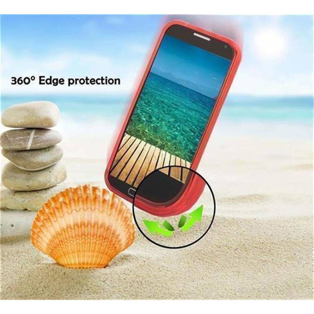 Cadorabo Handyhülle für LG OPTIMUS L7 II in Rot Hülle Schutzhülle TPU Silikon Backcover Case