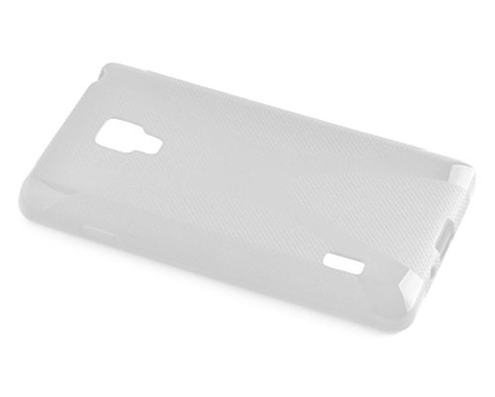 Cadorabo Handyhülle für LG OPTIMUS L7 II in Weiß Hülle Schutzhülle TPU Silikon Backcover Case