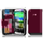 Cadorabo Hülle für HTC ONE M8 MINI in Lila Backcover Handy Schutz Hülle Book Case Booklet Kartenfächer
