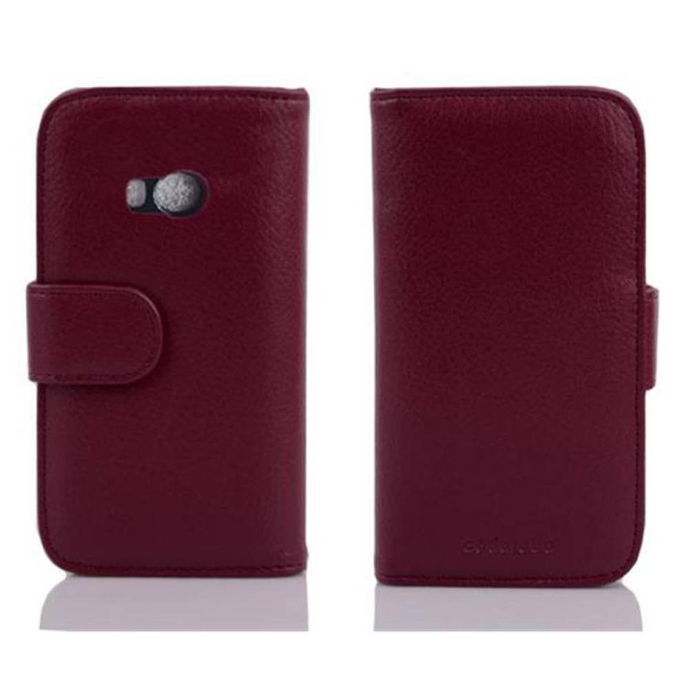Cadorabo Hülle für HTC ONE M8 MINI in Lila Backcover Handy Schutz Hülle Book Case Booklet Kartenfächer
