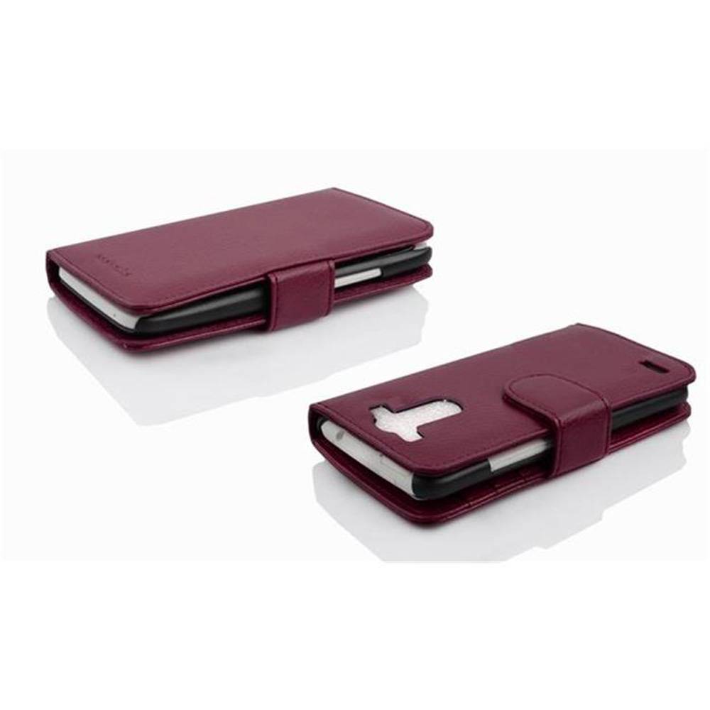 Cadorabo Hülle für LG G3 in Lila Backcover Handy Schutz Hülle Book Case Booklet Kartenfächer