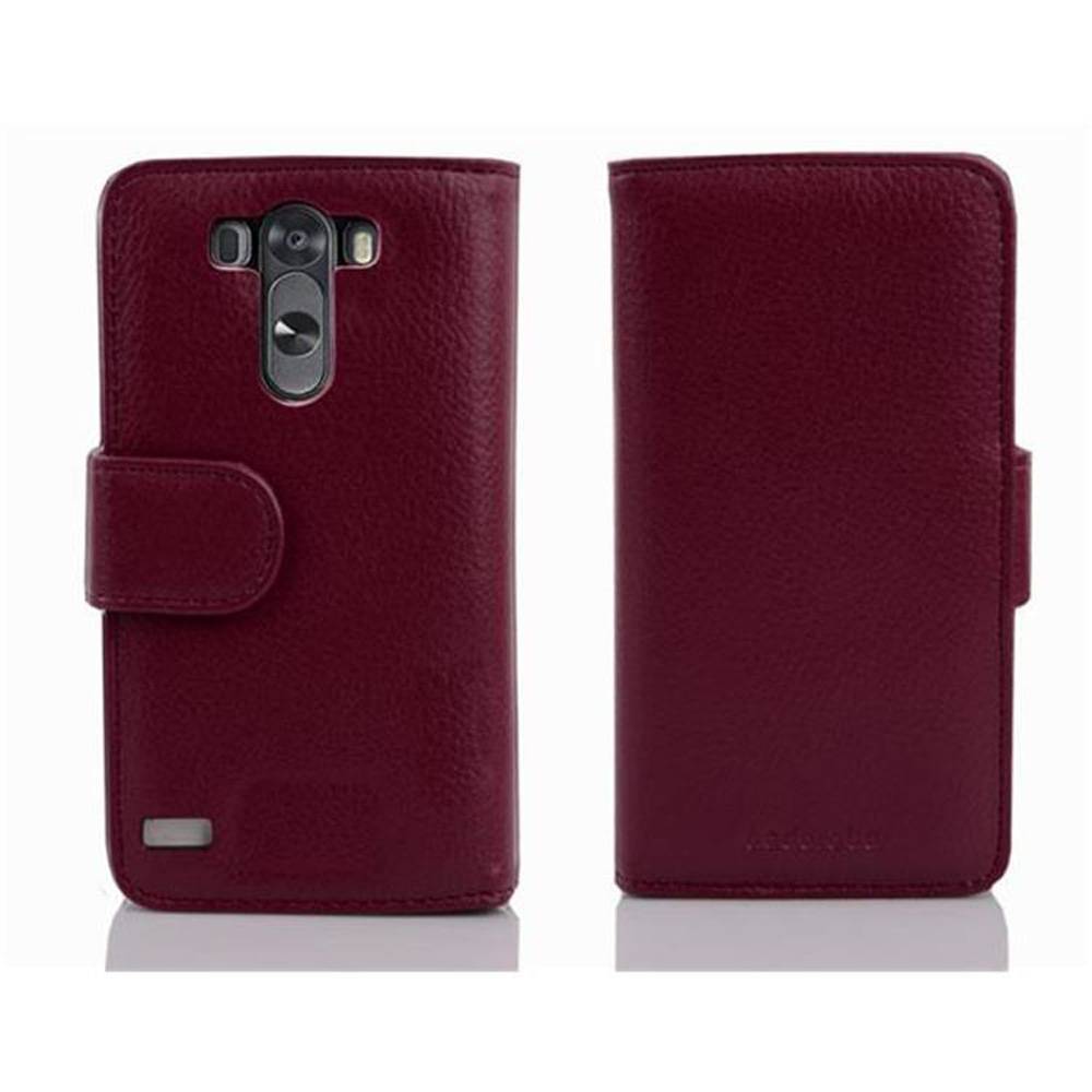Cadorabo Hülle für LG G3 in Lila Backcover Handy Schutz Hülle Book Case Booklet Kartenfächer