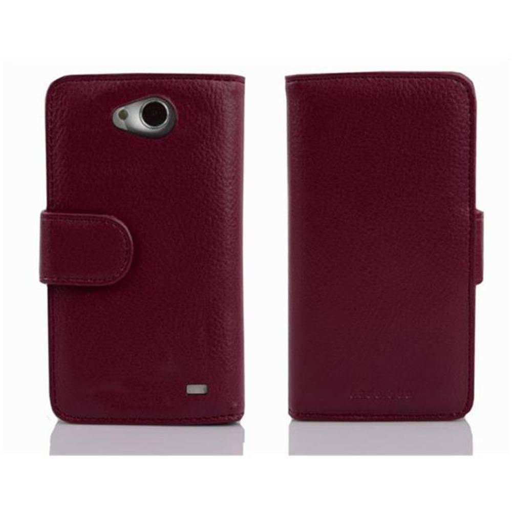 Cadorabo Hülle für LG L70 (1. SIM) in Lila Backcover Handy Schutz Hülle Book Case Booklet Kartenfächer