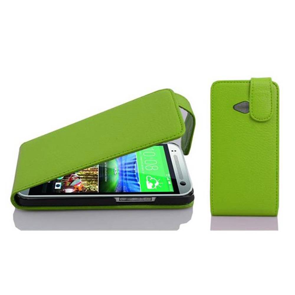 Cadorabo Schutzhülle für HTC ONE M8 MINI Hülle in Grün Flip Etui Handyhülle Case Cover Kunstleder