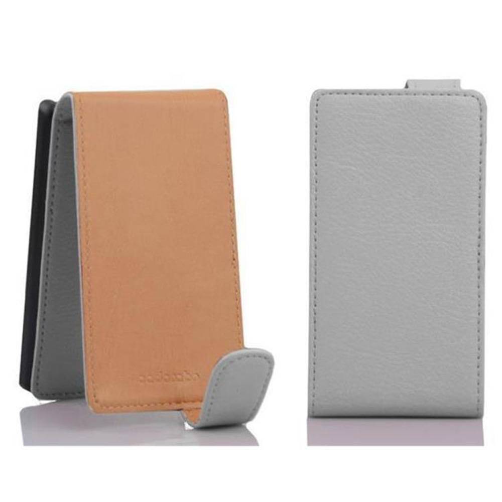 Cadorabo Schutzhülle für Huawei ASCEND G330 Hülle in Weiß Flip Etui Handyhülle Case Cover Kunstleder