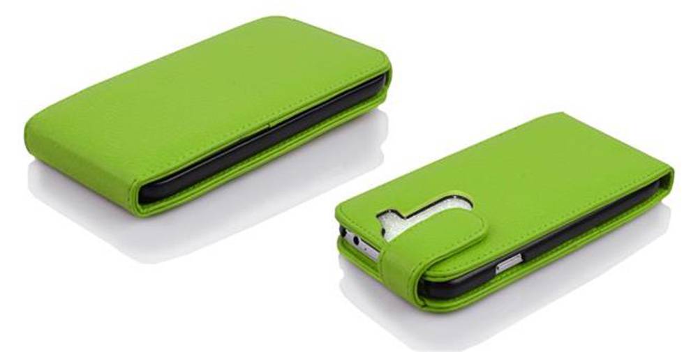 Cadorabo Schutzhülle für LG G2 MINI Hülle in Grün Flip Etui Handyhülle Case Cover Kunstleder